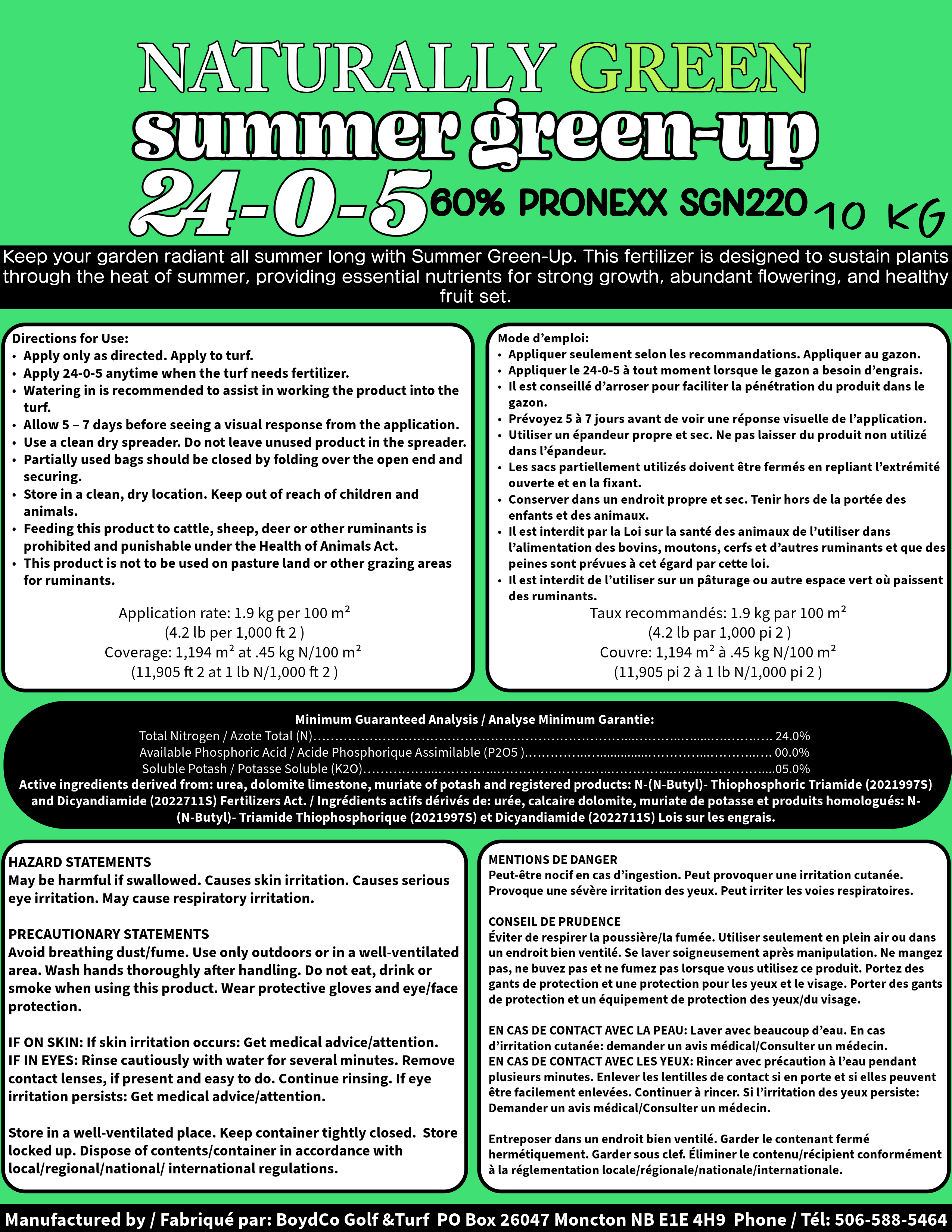 Summer Green-Up 24-0-5 10KG - Image 2